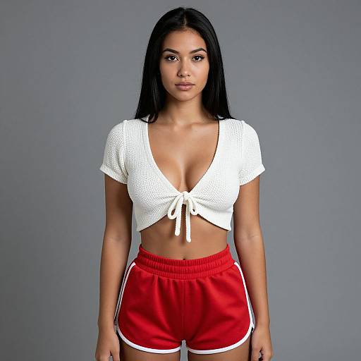 Young Woman in Casual Summer Outfit