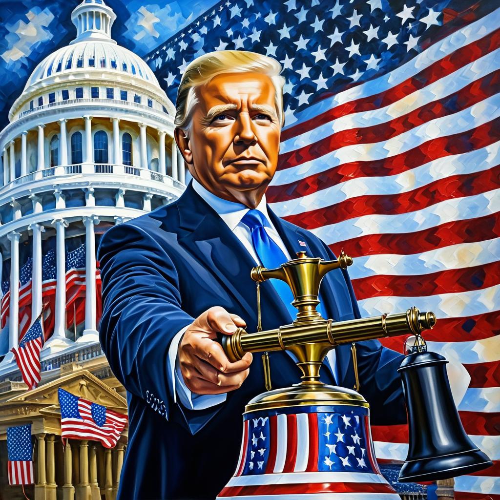 Patriotic Oil Painting of 2016 US President