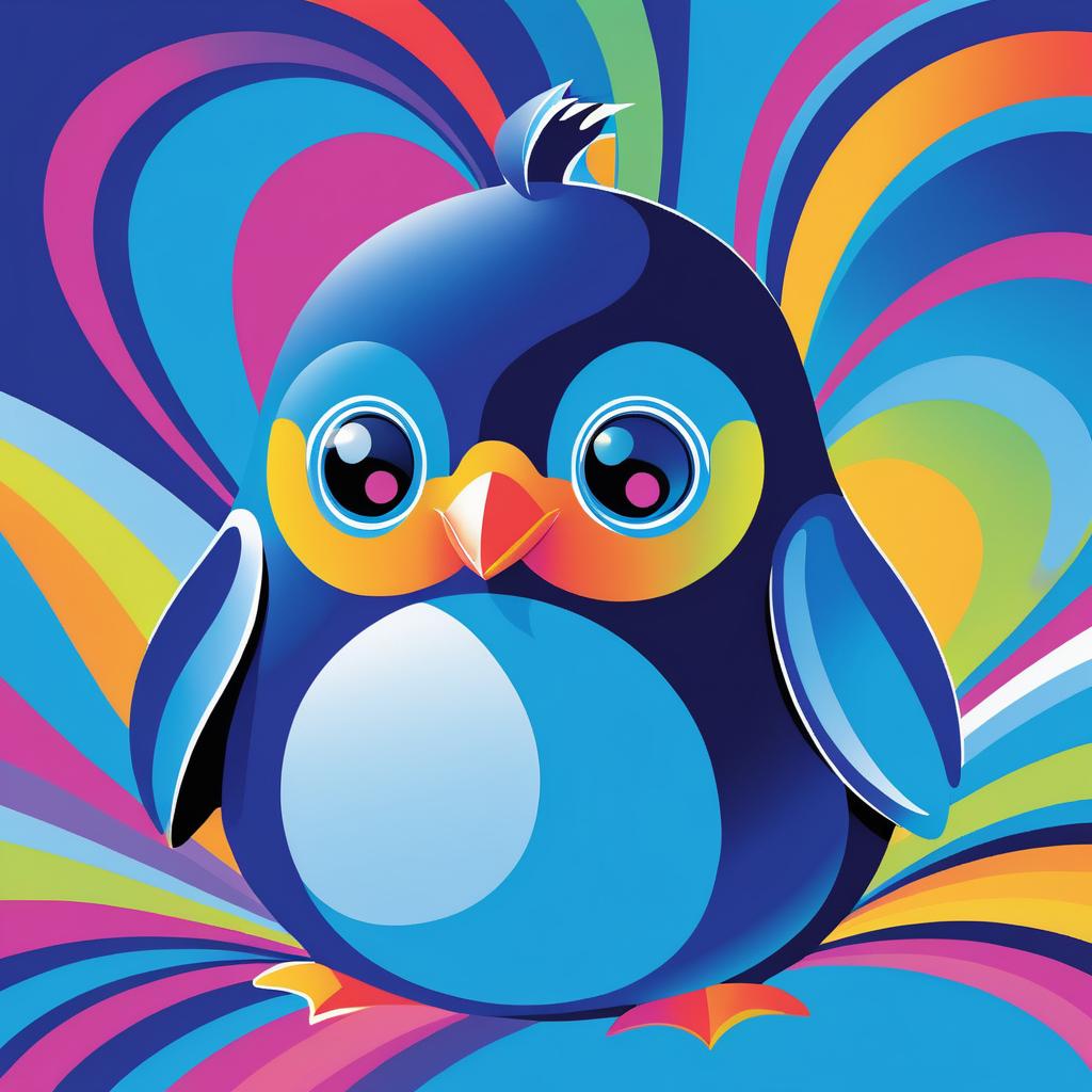 Vibrant Penguin Vector Illustration Design