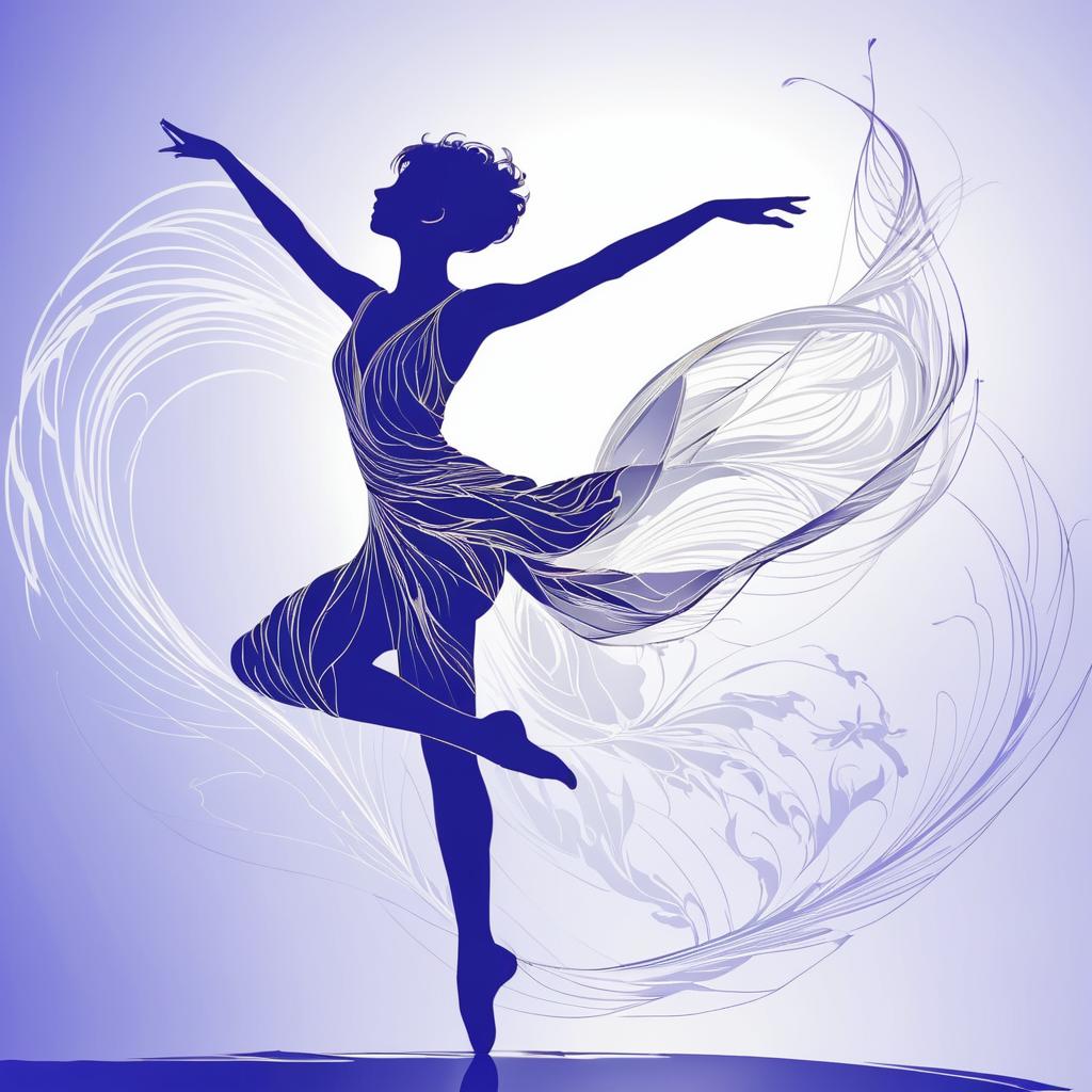 Ethereal Dancer in Fluid Motion Art