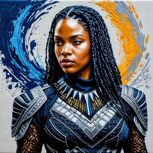 Black Panther Inspired Female Warrior Painting