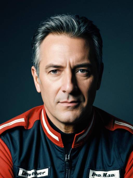 Man in Driver Costume Studio Portrait