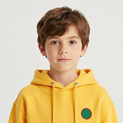 Boy in Colorful Hoodie