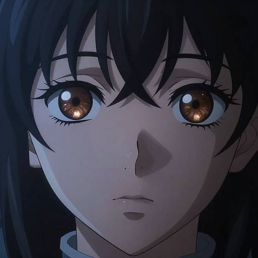 Mysterious Anime Character with Brown Eyes