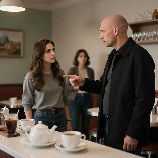 Intriguing Diner Scene with Characters