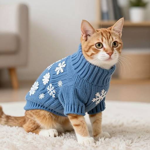 Cozy Snowflake Sweater for Pets
