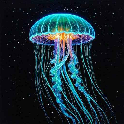 Ultra-Realistic Bioluminescent Jellyfish Art