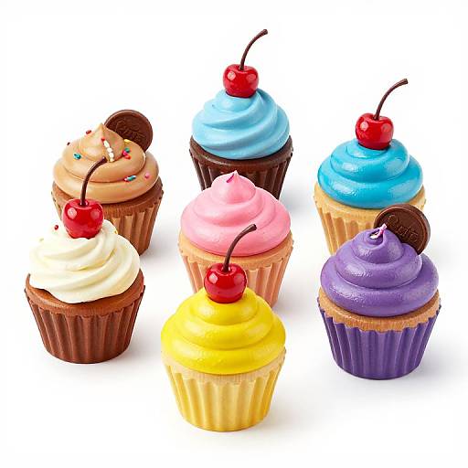 Colorful Green Toys Wooden Cupcakes