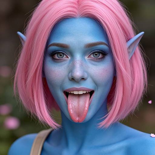 Detailed Fantasy Draenei Woman Portrait