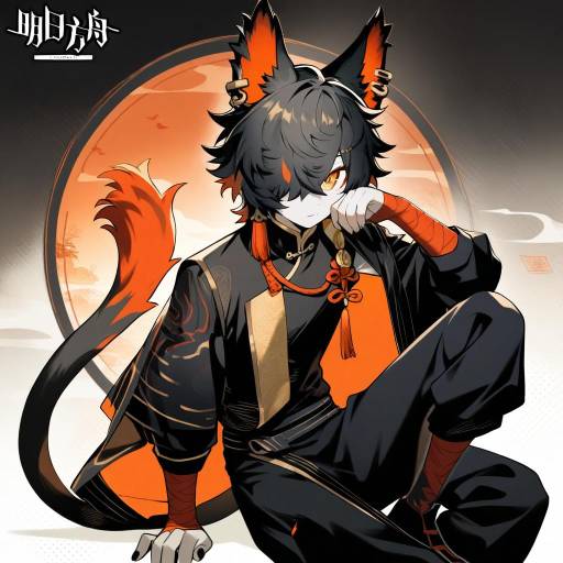 Illustration of Aak (arknights), arknights in the style of Takunomi