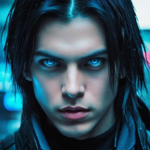 Realistic Cyberpunk Portrait of a Boy