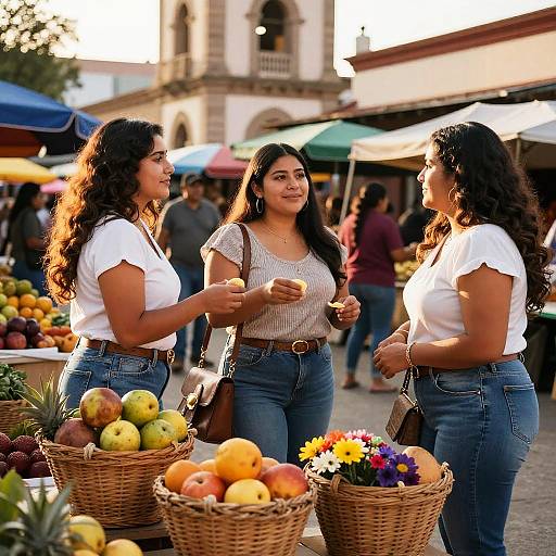 Thick Latinas at Vibrant Market
