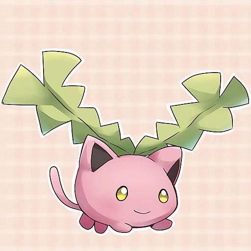 Illustration of Hoppip, pokemon in the style of Soramuko