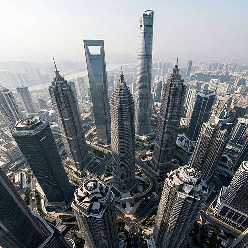 Futuristic Spiral Skyscraper Metropolis