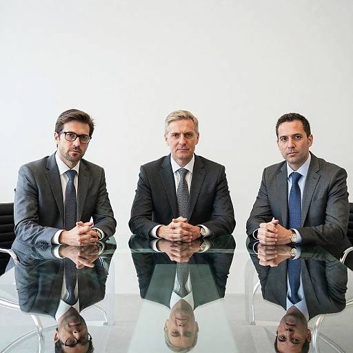 Three Men in Modern Office Meeting