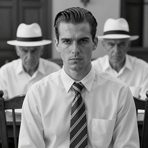 Serious Portrait of Distinctive Men