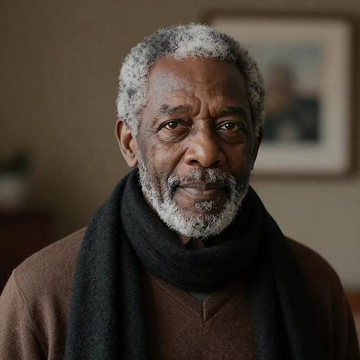 Warm Portrait of an Elderly Man