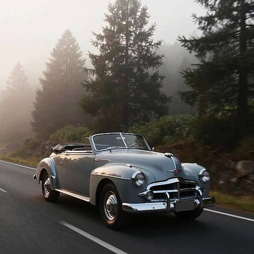 Vintage Packard Convertible at Misty Dawn