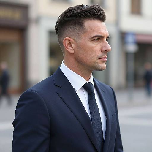 Mature European Man with Side Undercut