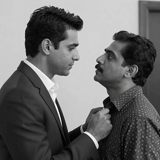 Intense Contrast: Two Men in Portrait