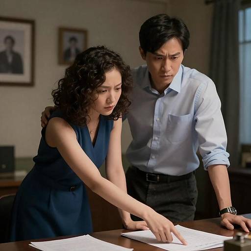 Intense Conversation in Dim Light