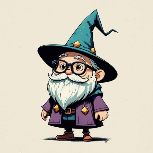 Cute Tiny Wizard Illustration