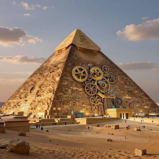 Steampunk Ancient Pyramid Mechanism