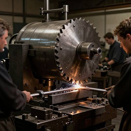19th Century Broacher Machine in Action