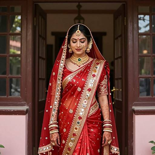 Bengali Bride in Traditional Saree