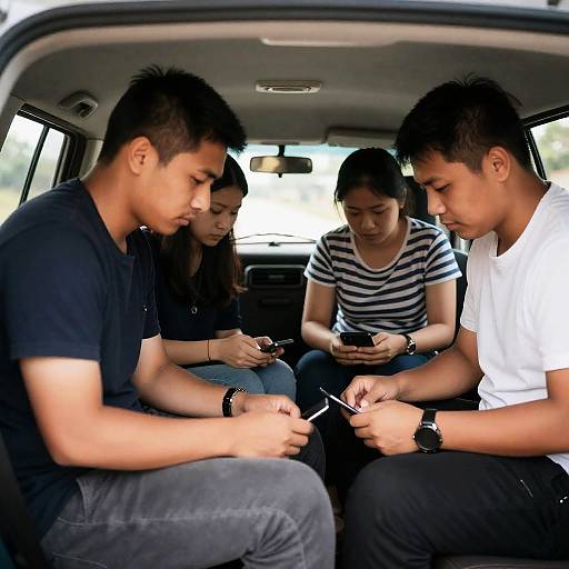 Captivating Portrait in a Dim Vehicle