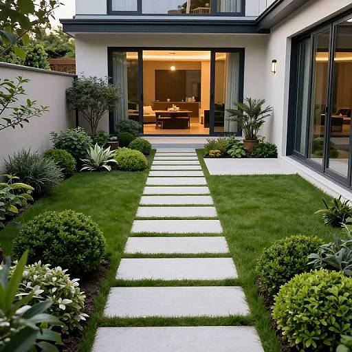 Contemporary Modern Garden with Pathway