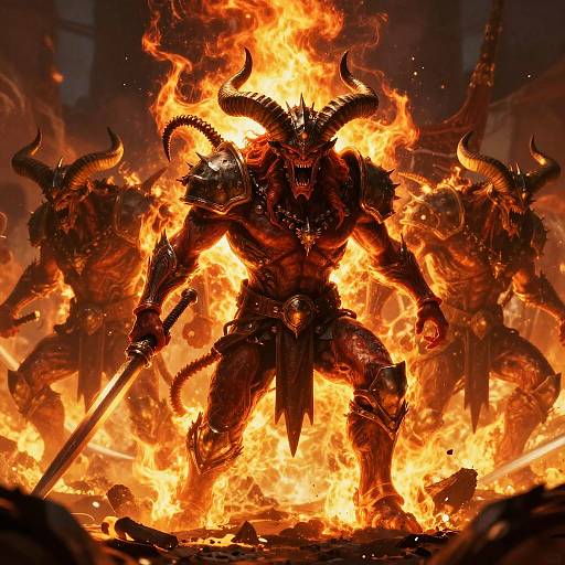 Furious Bloodthirster Leading Chaos Horde