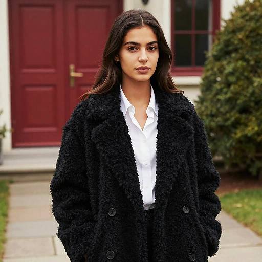 Young Woman by Red Doors