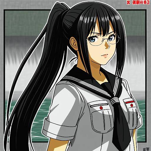 Illustration of Amagiri (kancolle), kantai collection in the style of Idaten93