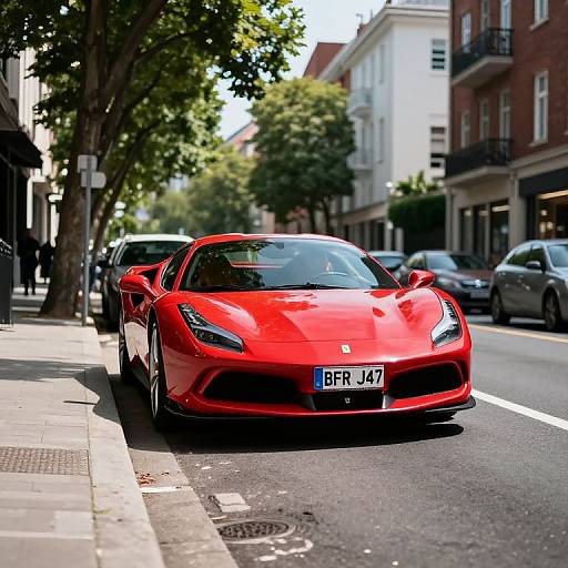 Red Ferrari 208 GTB Turbo Urban Scene
