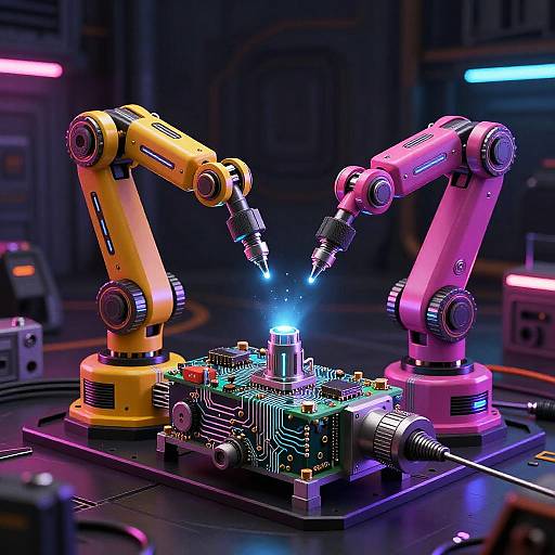 Futuristic Robotic Piercing Generator