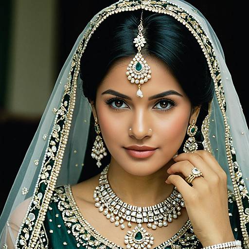 Pakistani Bride in Traditional Wedding Jewelry