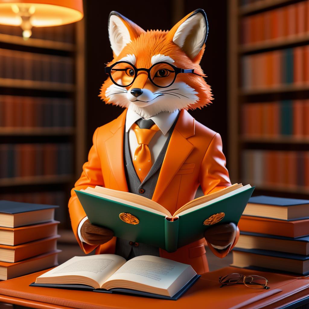 Sophisticated Fox in Tailored Suit