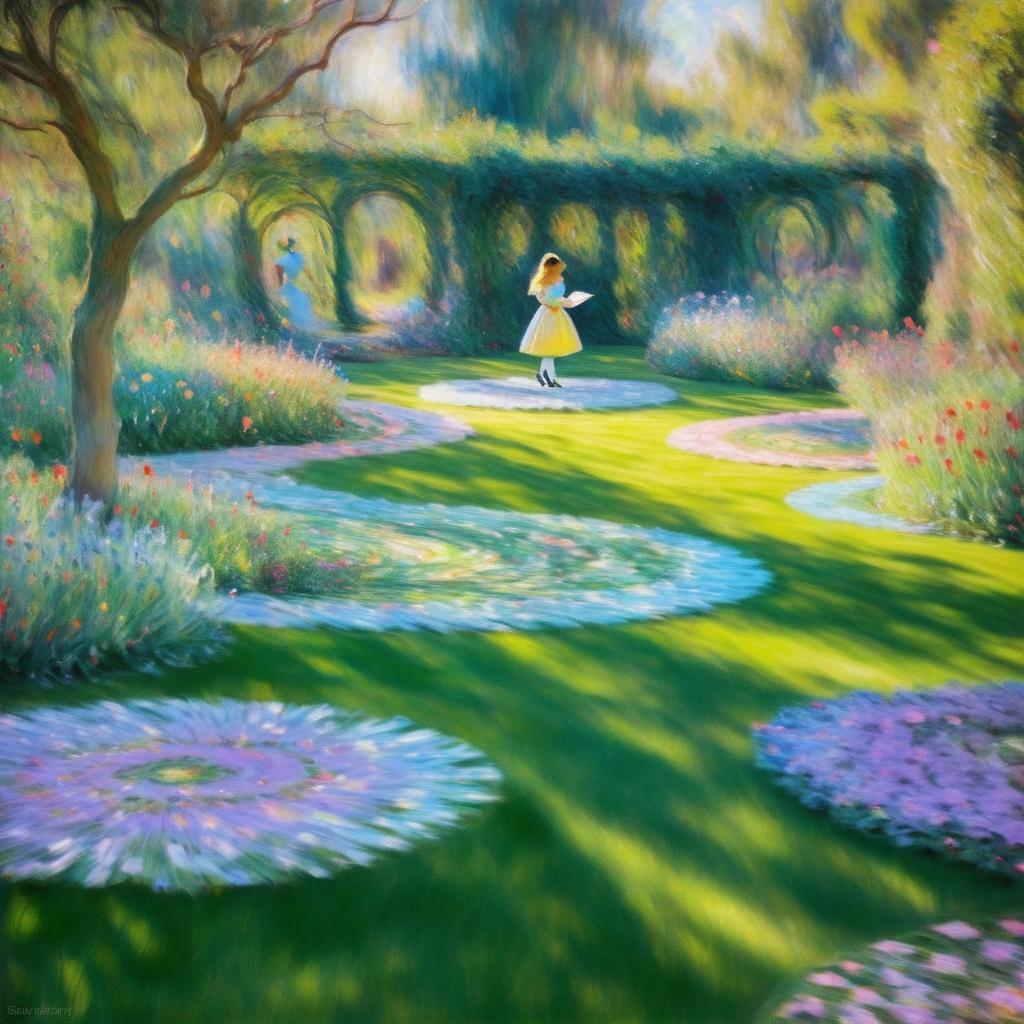 Alice's Whimsical Garden in Pastels