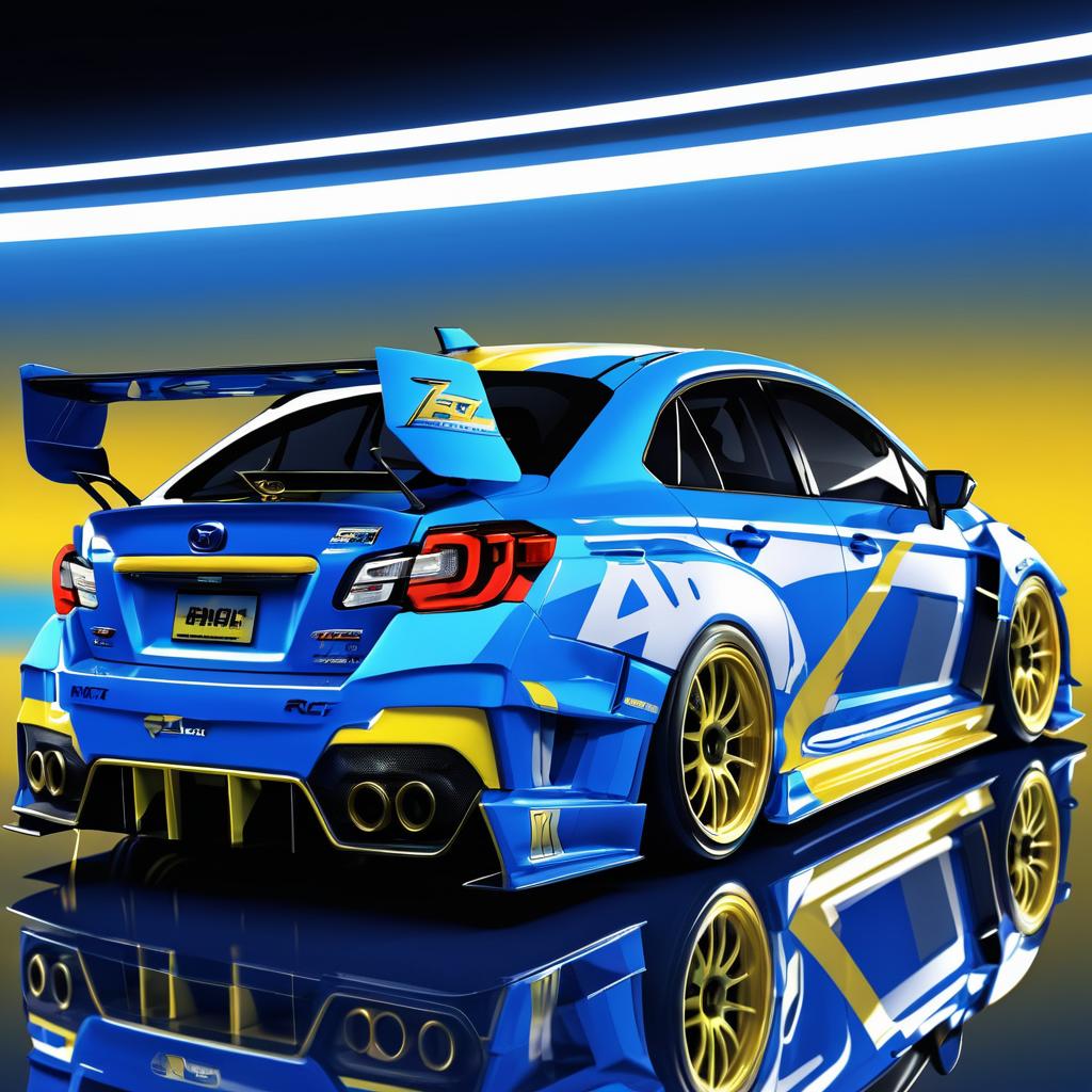 Vibrant Subaru WRX STI Racing Art