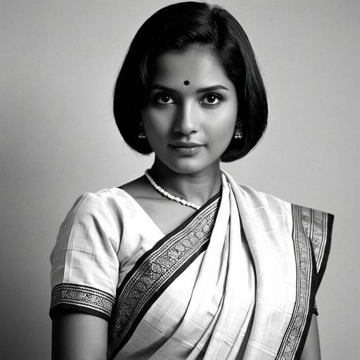 Indian Woman in Traditional Cotton Saree