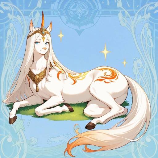 Enchanting Phoenix Centaur in Whimsical Setting Enchanting Phoenix Centaur in Whimsical Setting