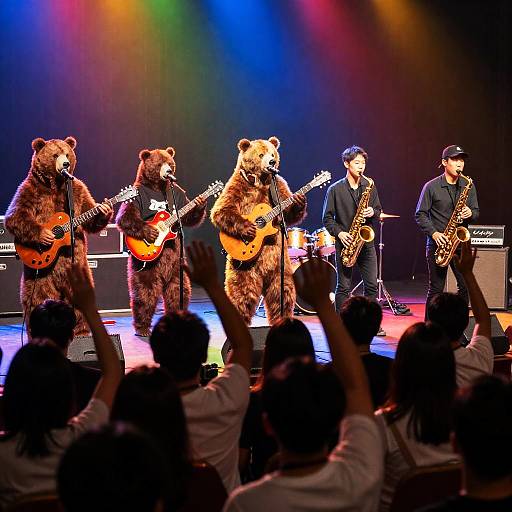 Energetic Animal Band Live Concert Scene