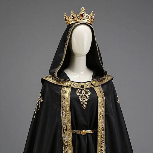 Mannequin in Regal Black and Gold