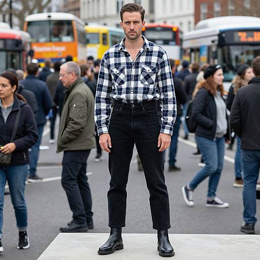 Stylish Man in Urban Fashion Scene