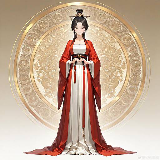 Stunning Full-Body Hanfu Illustration