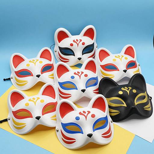Vibrant Collection of Fox Masks