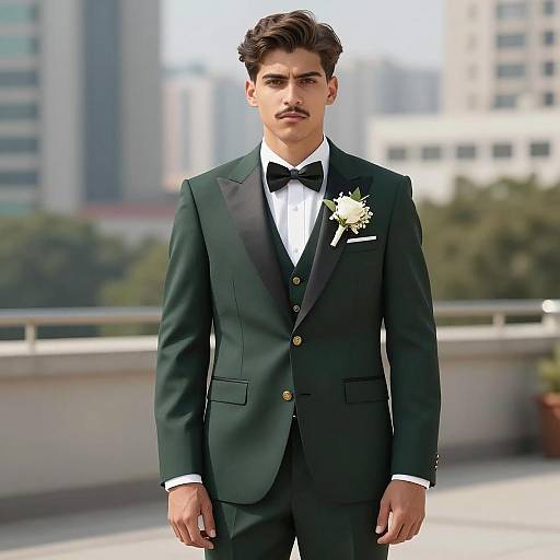 Stylish Young Man in Wedding Attire