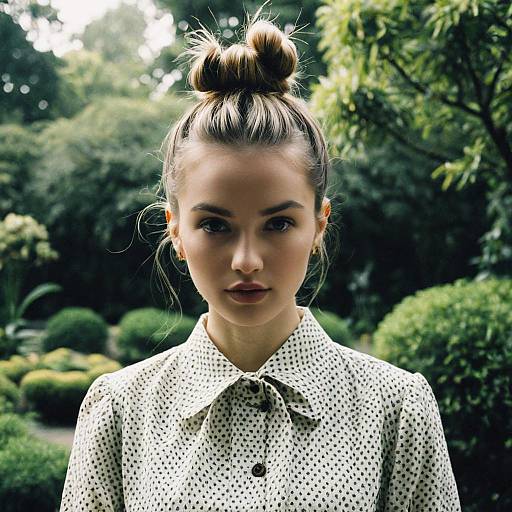 Textured Top Knot in Botanical Garden