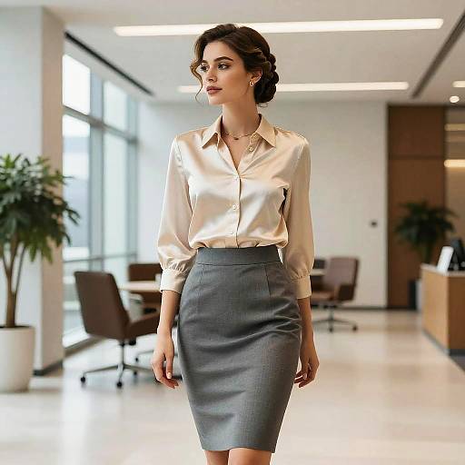 Modern Businesswoman with French Twist